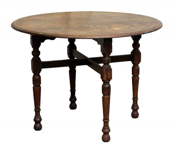 Wood Table with Round Top
