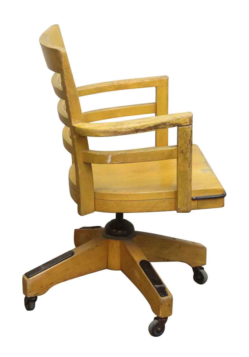 Wood Swivel Chair with Wheels | Olde Good Things