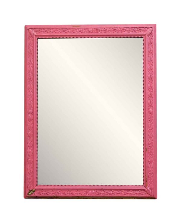 Pink Wood Frame Mirror