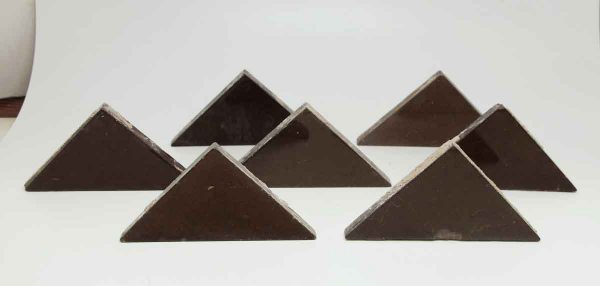 Set of Seven Brown Triangular Tiles