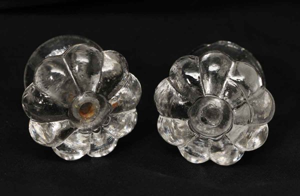 Pair of Early Period Floral Glass Pulls