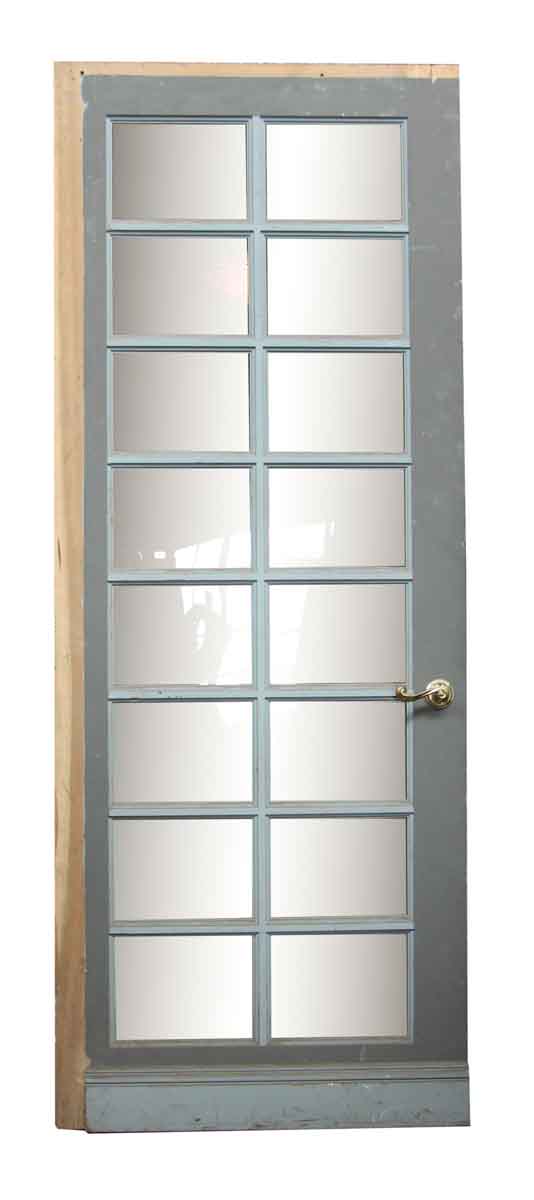 Wood Door with 16 Glass Panels