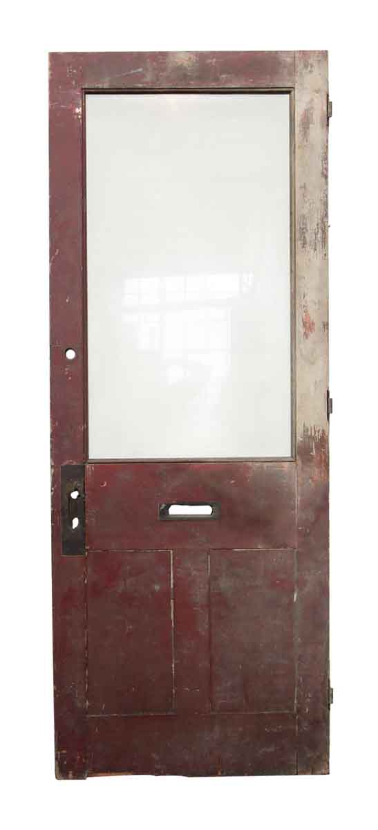 Single Wood Door with Single Glass Panel