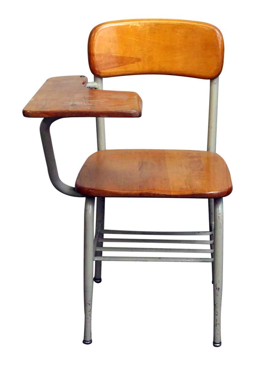 Salvaged School Chairs with Attached Desk Olde Good Things