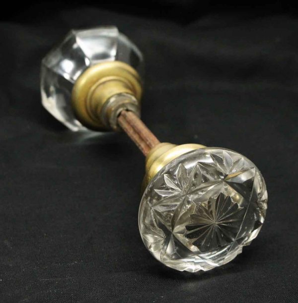 Etched Crystal Glass and Mercury Bullet Knob Set