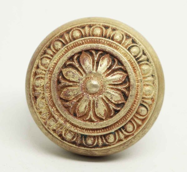 Collectors Floral Bronze Knob with Egg & Dart Detail