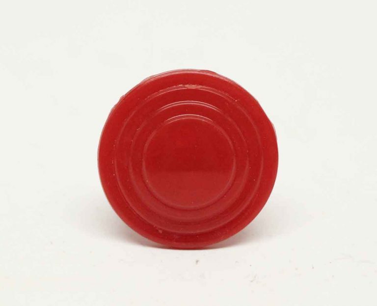 Vintage Concentric 1 In Red Plastic Drawer Cabinet Knob Olde Good Things