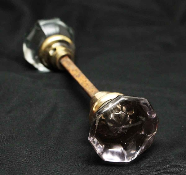 Small Antique Octagon Glass Knob Set