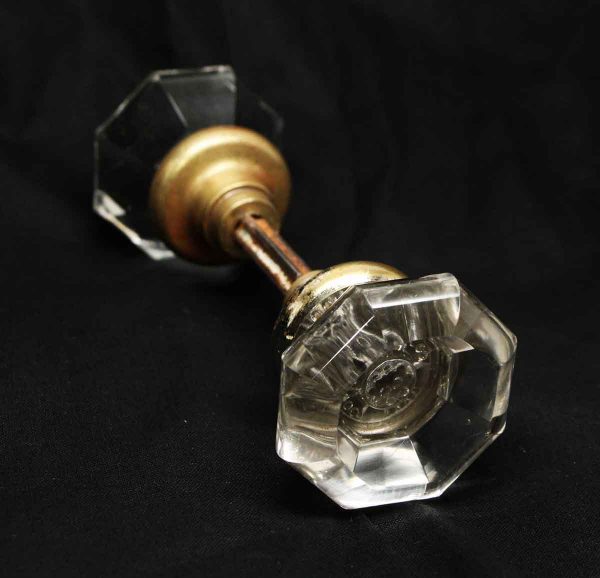 Glass Knob Set with Decorative Dotted Center