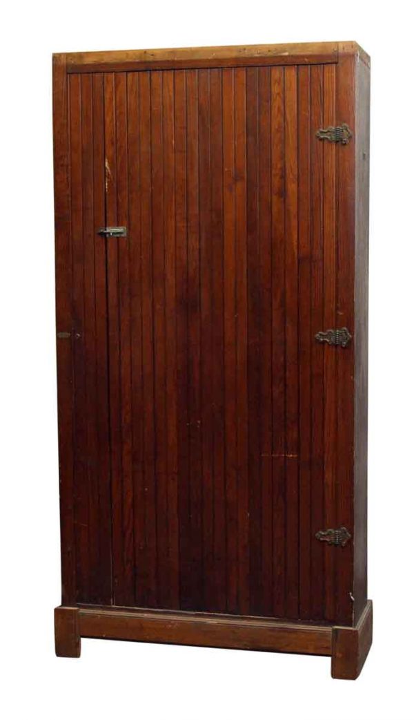 Large Bead Board Wooden Cabinet