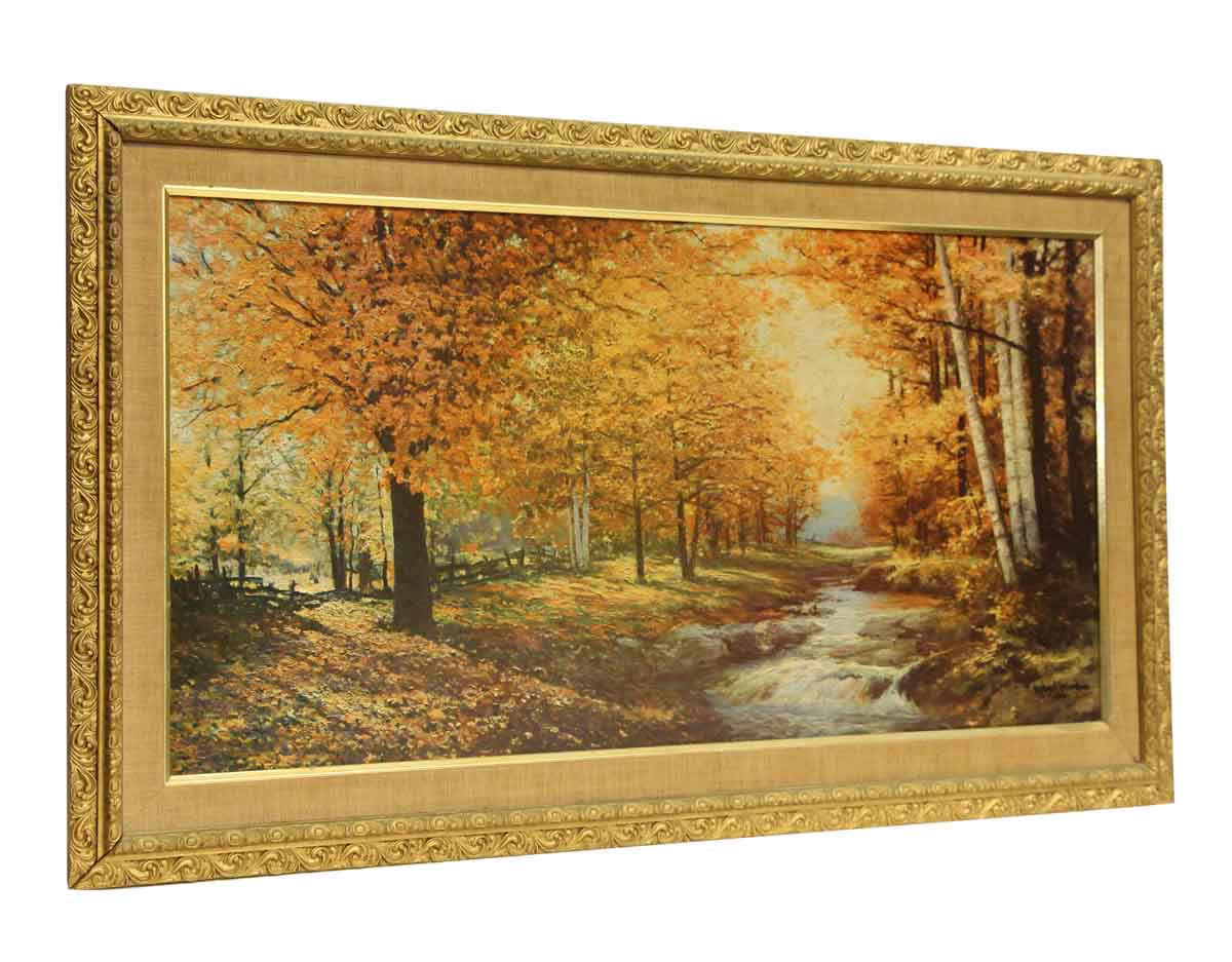 Ornately Framed Scenic Autumn Replica Print | Olde Good Things