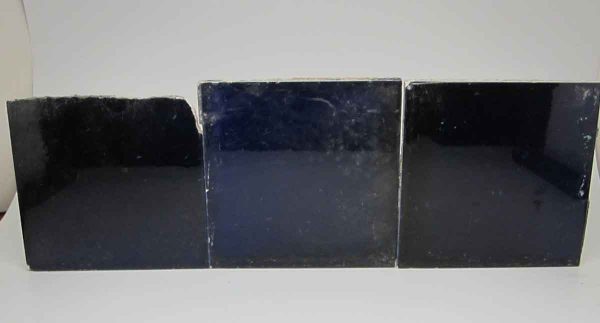 Set of Three Dark Blue Tiles