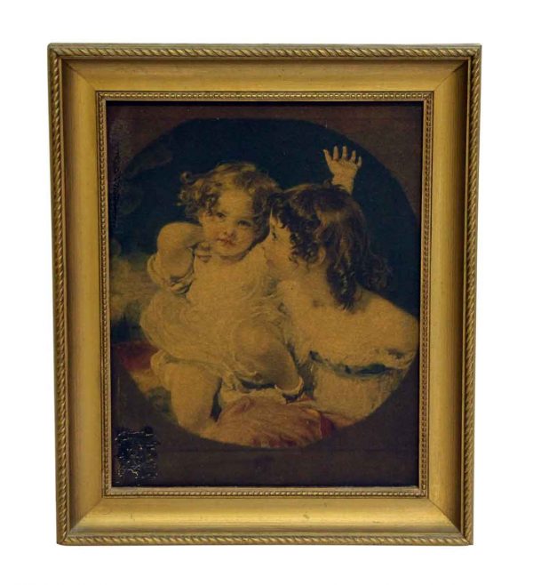 the Calmady Children Framed Antique Portrait