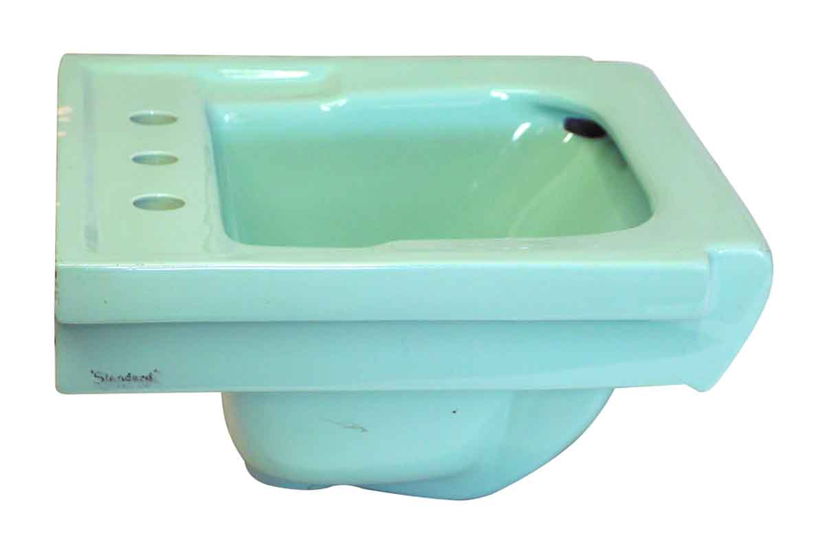 Sea Foam Green Wall Mount Ceramic Sink | Olde Good Things