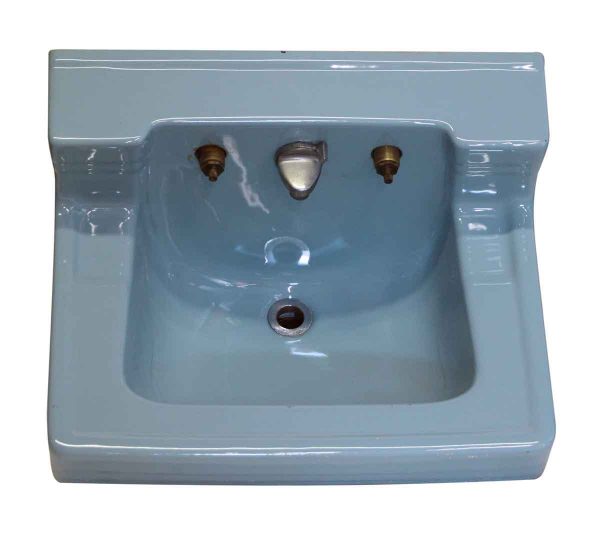 Retro Blue Vintage Ceramic Sink