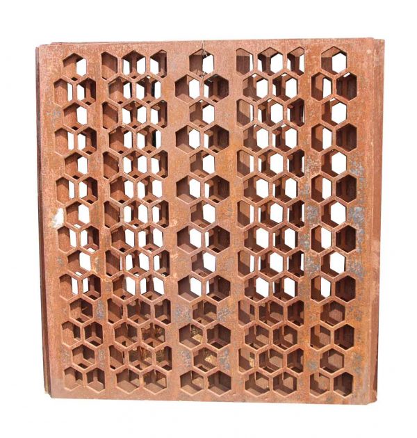 Cast Iron Geometric Divider Screen with Mid Century Look