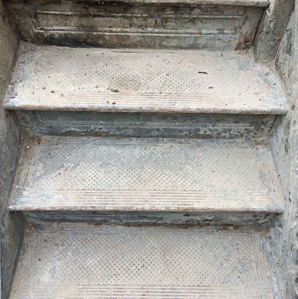 Early Cast Iron Industrial Stair Case Treads | Olde Good Things