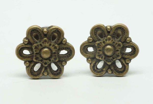 Set of Two Floral Small Cut Out Pulls