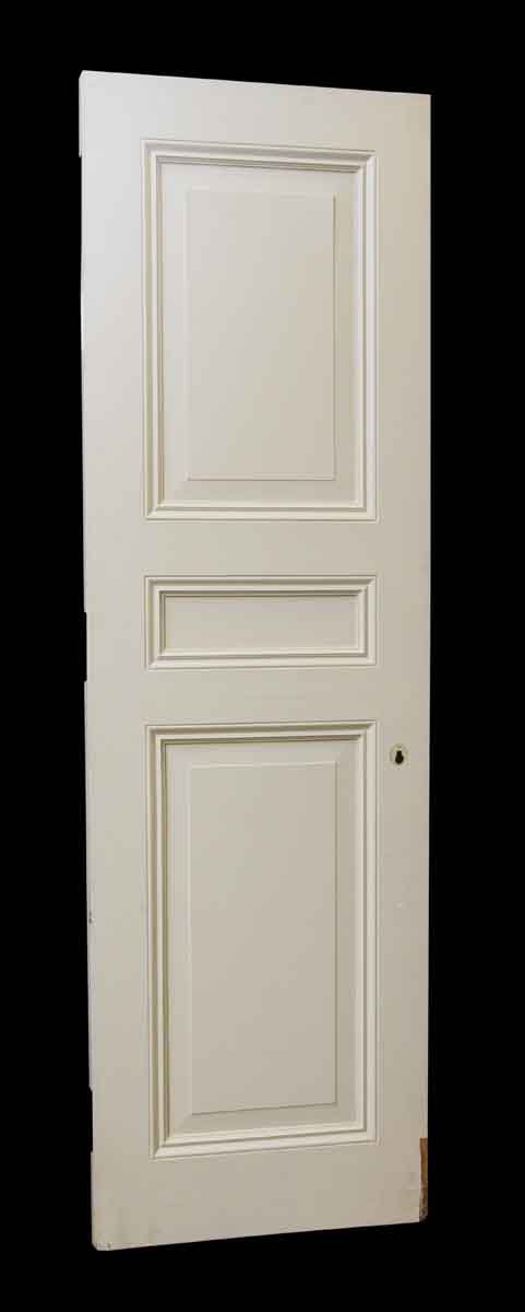 Reclaimed White Wooden Door with Three Raised Panels