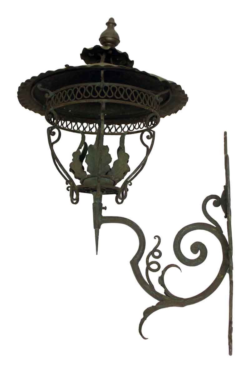 Wrought Iron Wall Sconce Lantern | Olde Good Things on Wrought Iron Wall Sconces id=99235