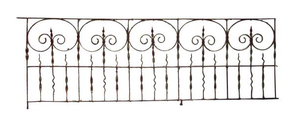 Wrought Iron Fleur de Lis Fence or Balcony Section