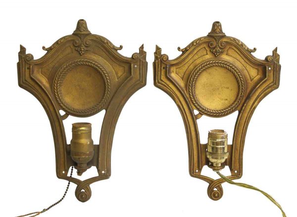 Pair of Federal Style Gold Sconces