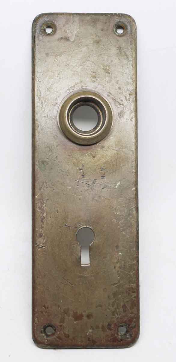 Plain Pressed Brass Back Plate with Keyhole
