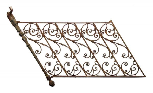 Fancy Forged Iron Railing with Post & Finial