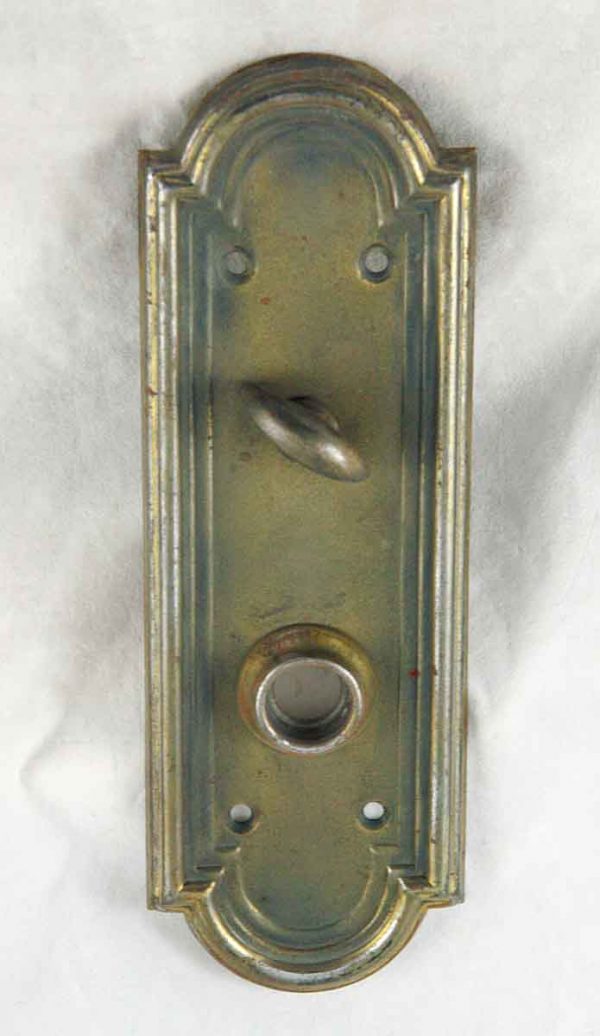 Art Deco bronze back plate with lock