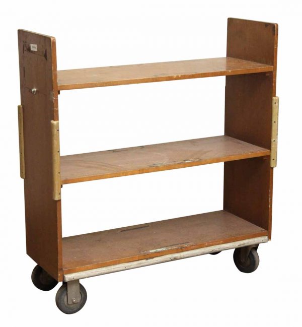Library Book Cart in Dark Stain