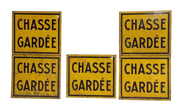 French Private Hunting Sign - Vintage Signs