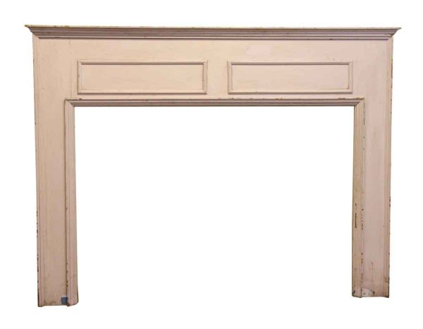 Wooden Pastel Mantel with Simple Geometric Pattern - Mantels