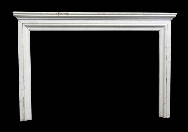 Simple White Painted Mantel with Graduated Shelf - Mantels