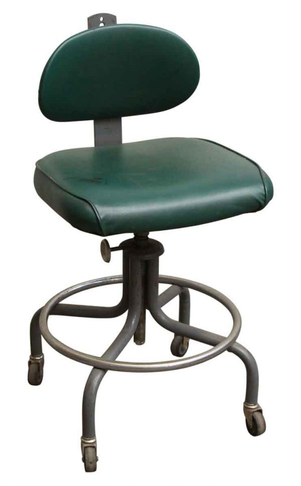 Padded Swivel Stool with Wheels - Seating