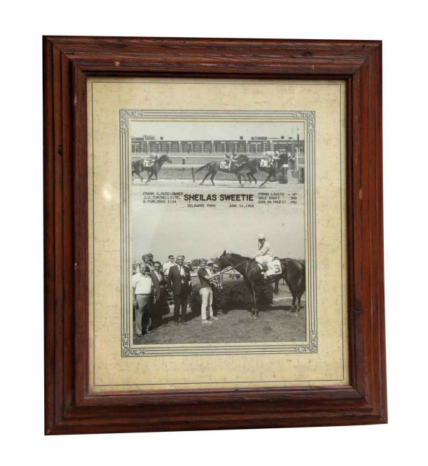 Wood Framed Horse Race Photo - Photographs
