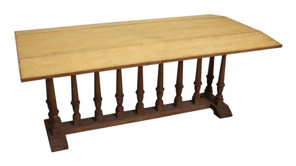 Spindle Leg Base Wooden Table - Living Room