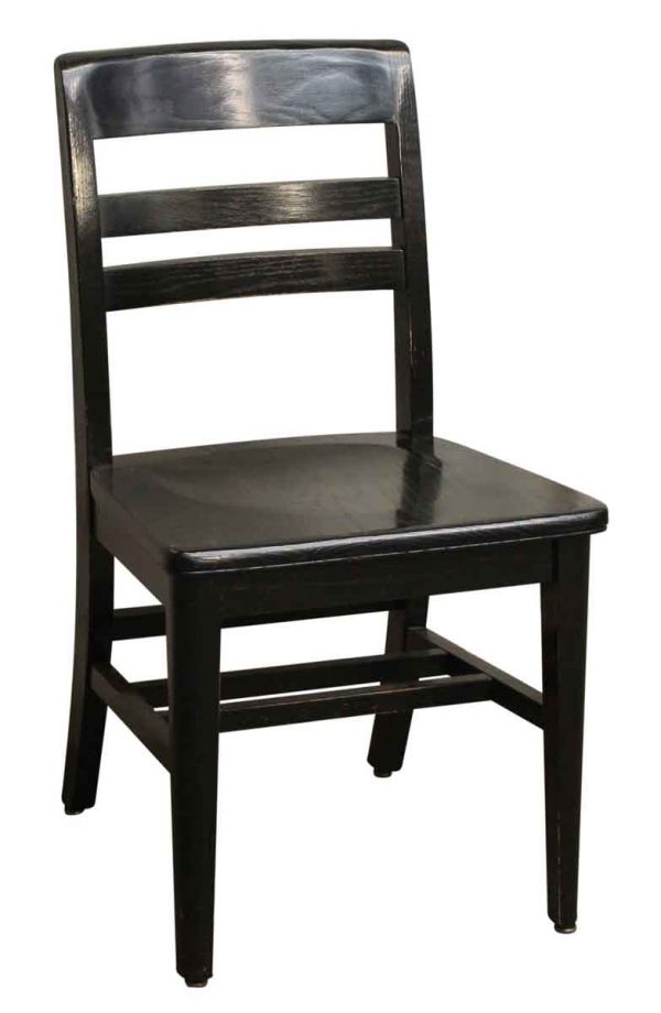 Black Wood Chair with Square Seat - Seating