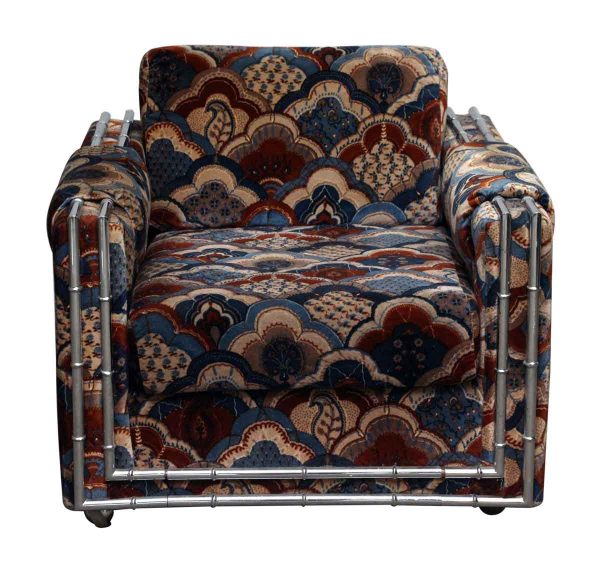 Heavily Patterned Vintage Colorful Chair - Living Room