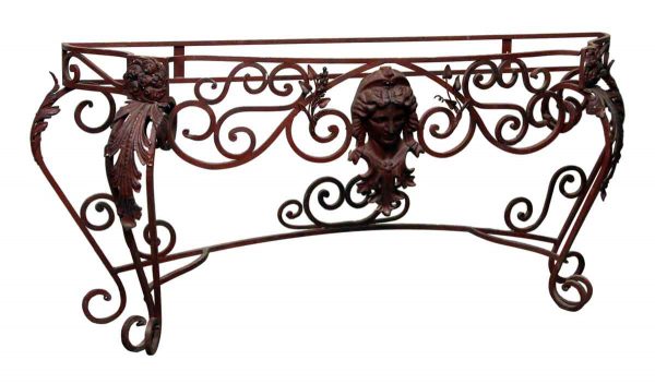 Red Wrought Iron Figural Console - Entry Way