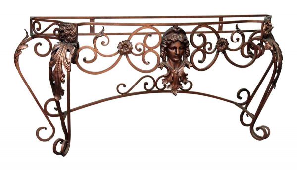 Bronze Washed Wrought Iron Console Table - Entry Way