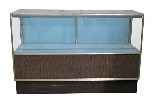 Showcase with Glass & Chrome Top & Drawers - Commercial Furniture