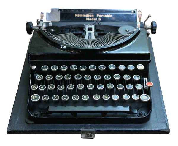Remington Portable Model 5 Typewriter with Case - Typewriters
