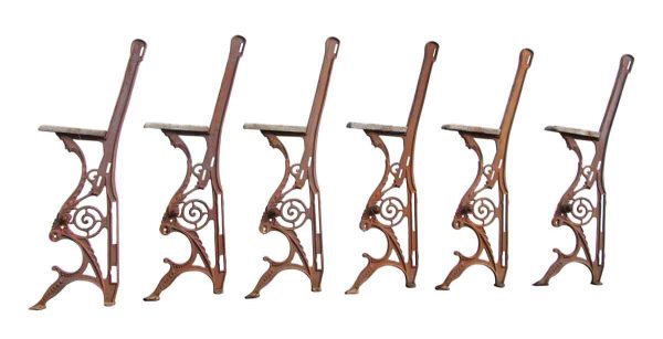 Cast Iron Theater Chair Sides with Figural Details - Commercial Furniture