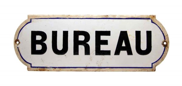 French Bureau Office Sign - Vintage Signs