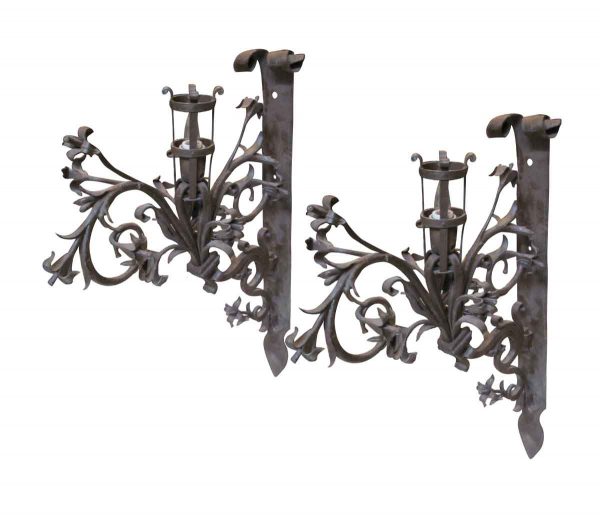 Pair of hand wrought sconces - Sconces & Wall Lighting