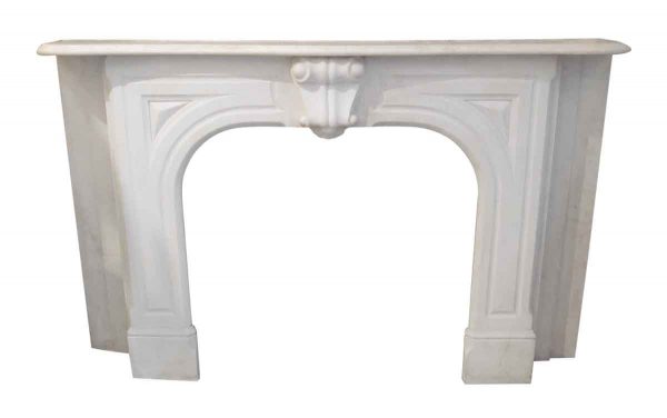 Simple Victorian white marble mantel - Mantels