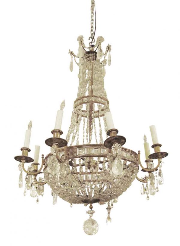 19th century French rock crystal chandelier - Chandeliers