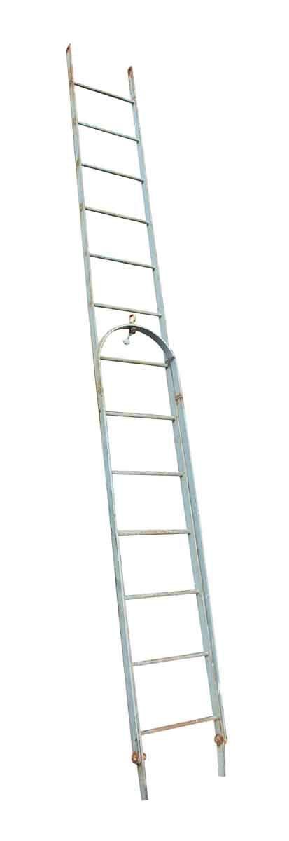 Vintage Extendable Galvanized Steel Fire Escape Stairs - Ladders
