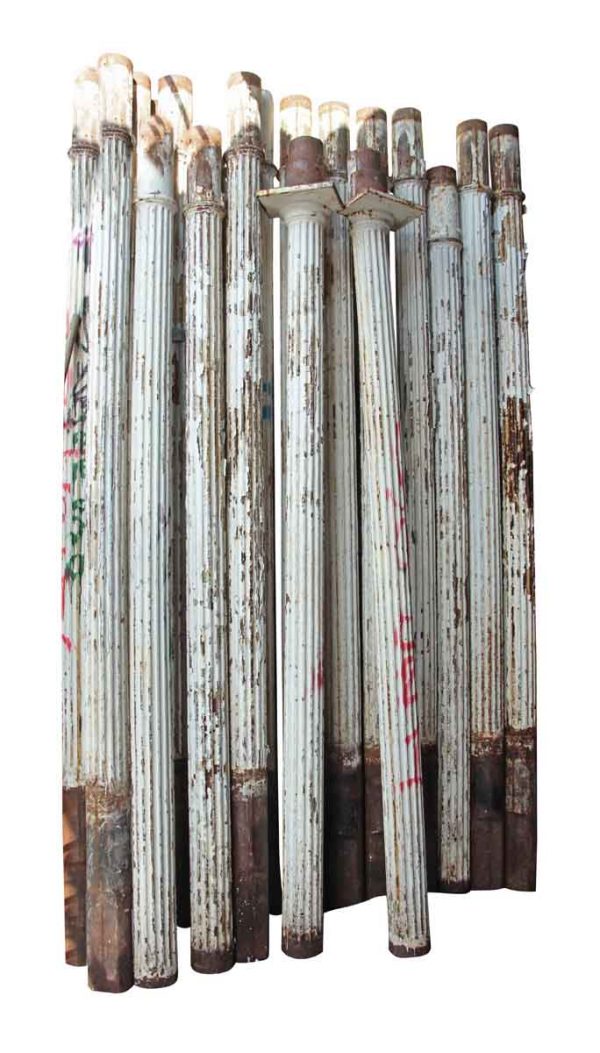 Turn of the Century Fluted Cast Iron Structural Columns - Columns & Pilasters