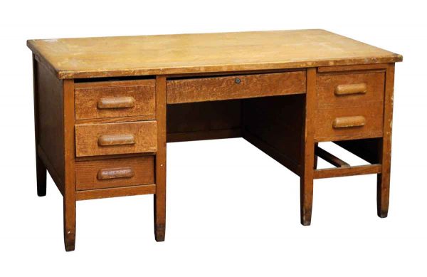 Large Restorable Solid Oak Desk - Office Furniture